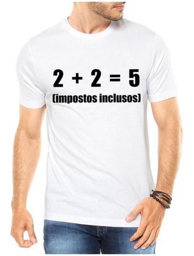 Camiseta Masculina Frases Engraçadas Impostos Nerd 
