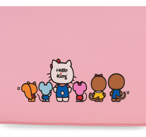 Bolsa Satchel Oe X Hello Kitty Grande Rosa Grande