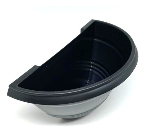 Imagem 3 de 6 de Vaso Meia Lua Preto Jardim Vertical 1 L Kit 24 Peças