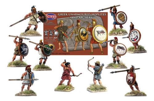 Caixa 56 Miniatura Unarmoured Hoplites Archers Victrix Greek