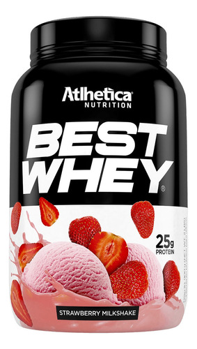 Best Whey Protein | Athletica Nutrition, Sabor Strawberry milkshake, 900g 