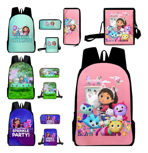 Juego De 3 Bolsas Tipo Mochila Para Casa De Muñecas Gabbys