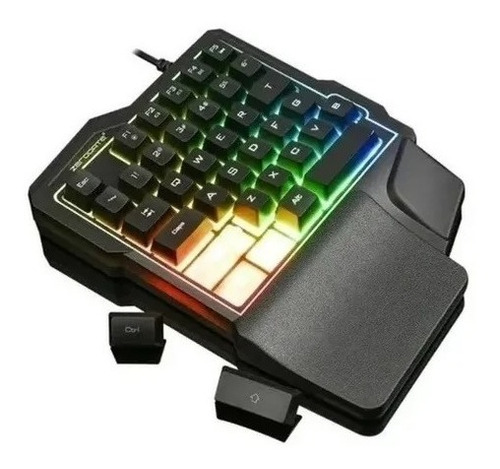 Teclado Gamer Rgb Iluminado K7 Single Handed Keyboard