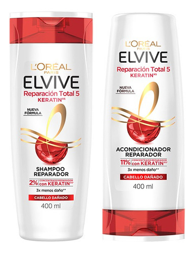 Kit Elvive Reparación Total 5 400ml: Shampoo Acondicionador