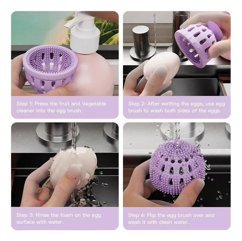 ( Limpiador De Huevos De Silicona Para Huevos Frescos,