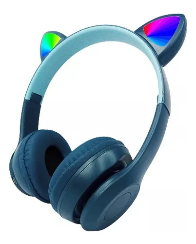 Imagen 6 de 9 de Audífonos Inalámbricos Bluetooth Led Orejas Cat Fm Sd Aux