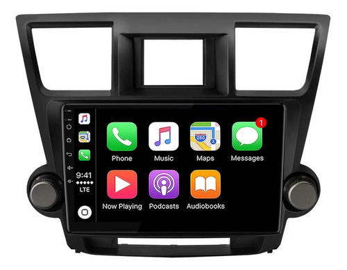 Estéreo Autoradio Para Toyota Highlander 2009-2013 Carplay