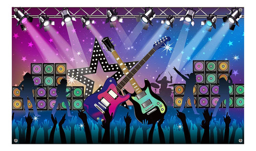 Suministros De Decoración Para Fiestas De Karaoke, Rock Fabr