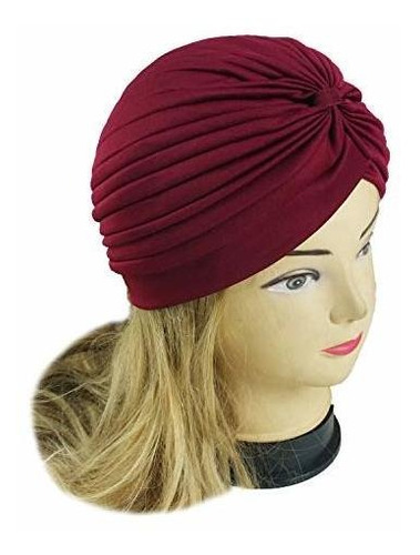 5 Mujeres Elastico Turbante Quimio Cap Bennie Head Wrap Hea