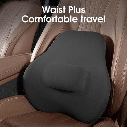 Soporte Lumbar Para Automóvil Ergonómico Automotriz Negro