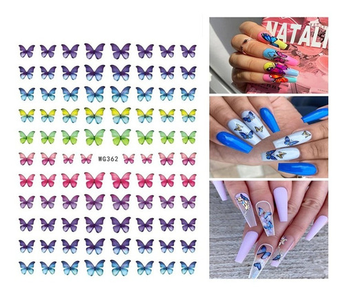 Sticker  Pegatinas Para Uñas Mariposas