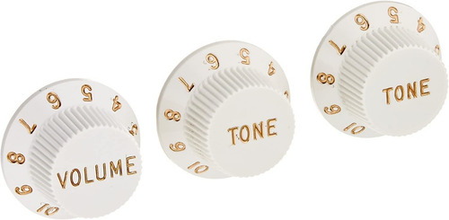 Knobs Perillas Guitarra Tipo Stratocaster (squier, Fender) Color Blanco