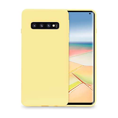 Funda Para Galaxy S10 4g Amarillo 6.1 Pulgada Goma Gel