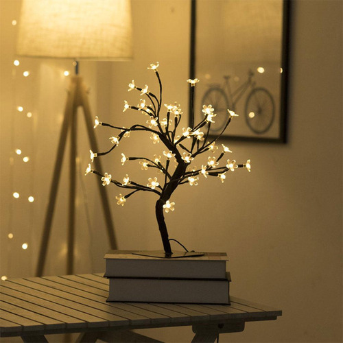 45cm Led Cherry Tree Ilumina Usb Navidad Mesa Comedor