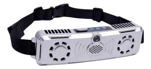 Ventilador De Cintura Con Cinturón Ajustable, Plateado