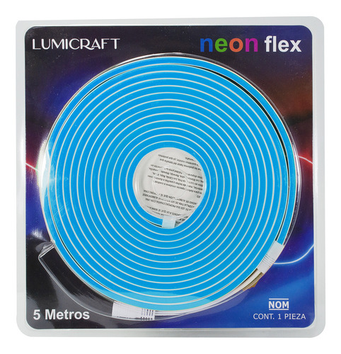 Manguera Lumicraft Led Neon 6w 5 Mts Azul Cielo