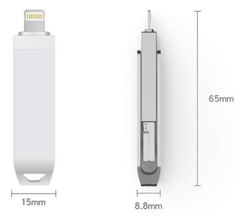 Memoria Usb 3.0 3 En 1 Para Iphone I Ios, Pc, Mac - Y Disk Rosa 250 Gb