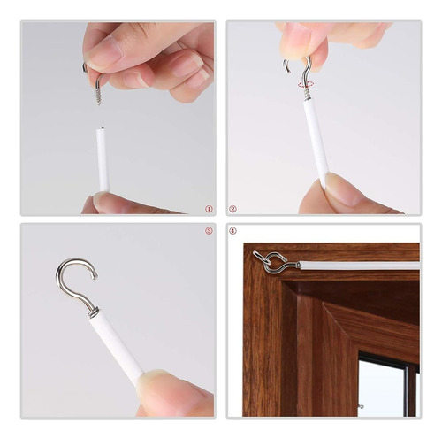 Ootsr [2 Pack De Alambre De Cortina Blanca, Alambre De Corti