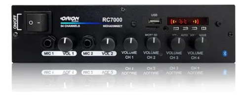 Amplificador Som Ambiente 500w Bluetooth 4 Canais Rc7000bt
