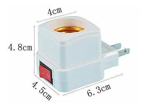 2 E26 E27 Adaptador Extension Conector Interruptor Luz
