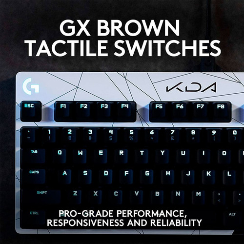 Imagen 3 de 6 de Teclado Logitech G Pro K-da Tkl Rgb Gx Brown Mecanico Gamer