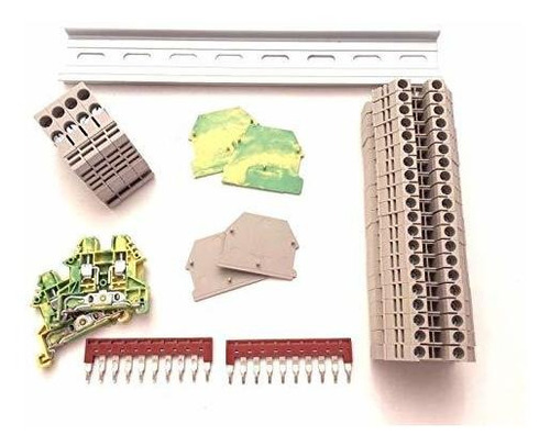 Dinkle Carril Din Bloque Kit # 2 Din Rail Terminal Bloque Ki