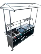Comprar Carrito De Comida Con 2 Freidoras Plancha Y Crepera P771