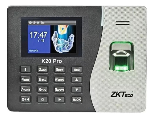 Zkteco Control Lector Biométrico Huella Asistencia K20 Pro