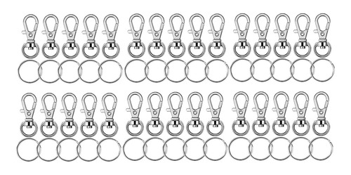 Imagen 2 de 12 de 100 Piezas De Aleación De Metal Llavero Anillos Giratorios