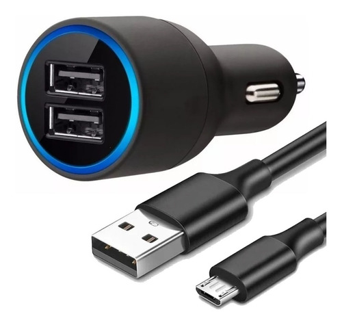 Cargador Usb 2 Puertos Para Auto Con Cable 2.1 A - Noga