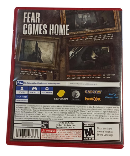 Resident Evil 7 Vii Biohazard Playstation Hits Ps4 (Usado)