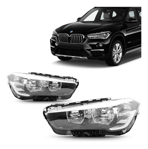 Par Farol Bmw X1 2016 2017 2018 19 Sem Led Xenon