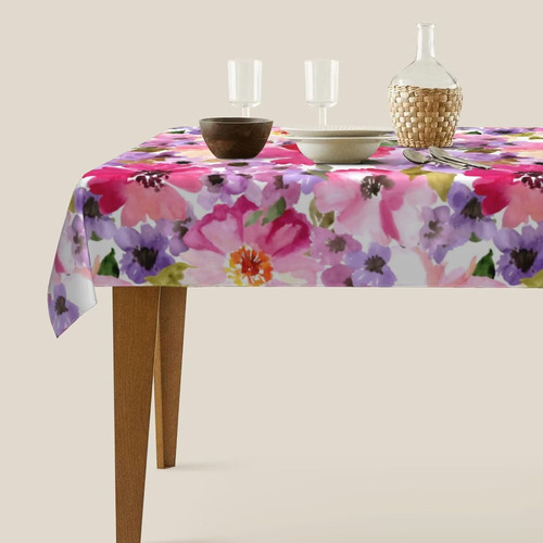 Mantel Rectangular De Poliéster 60 X 84 Pulgadas Con Diseño