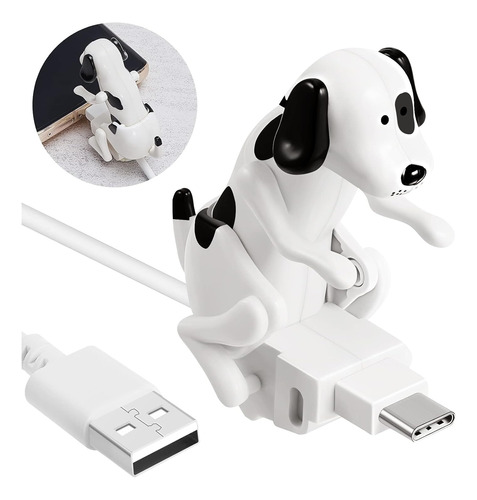 Cable Cargador Usb Tipo C Perro Perrito Mañoso Atrevido Loco