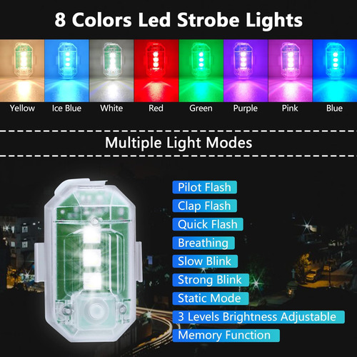 Luces Estroboscópicas Led Inalámbricas De Lecart Con Control