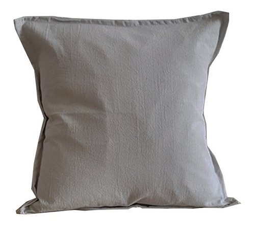 Almohadones Lienzo Tusor 40x40 Funda + Relleno 4 Unidades Color Gris