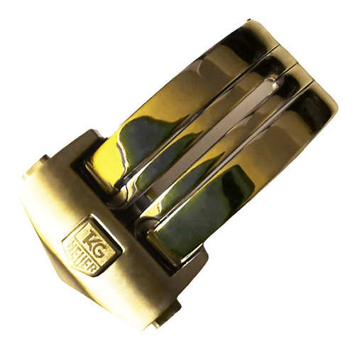 Broche Desplegable Acero Dorado 20mm Compatible Tag Heuer
