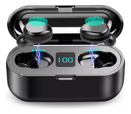 Auriculares Intrauditivos Inalámbricos F9 Fingerprint Touch