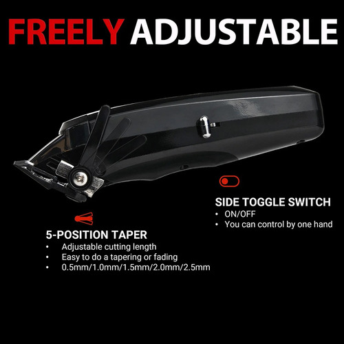 Combo Brdclip Clipper Y Trimmer Profesional Barberia Negro