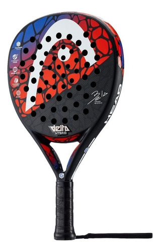 Paleta de pádel  Head Graphene Touch Delta Hybrid 2018 color negro/rojo