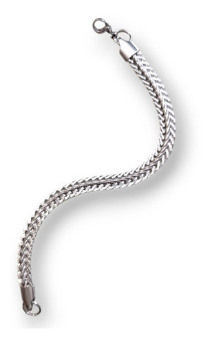 Pulsera Acero Quirúrgico Trenzada Semi Rígida Eslabón Espiga
