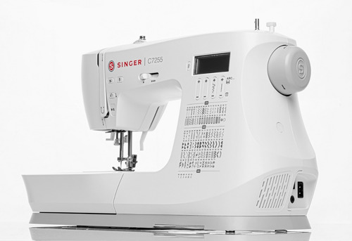 Máquina de coser resistente Singer C7255, color blanco, 110 V/220 V