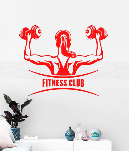 Vinilo Decorativo Personalizado Pared Fitness Gim