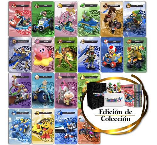 20 Tarjetas Nfc Amiibo- Mario Kart 8 Deluxe+ Empaque Oficial