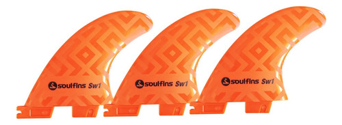 Quilha Sw1 Média - Soul Fins Laranja - Encaixe Fcs2