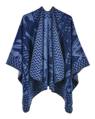 Poncho Cruzado Tipo Chal Para Mujer, Capa Ruana, Estampado G