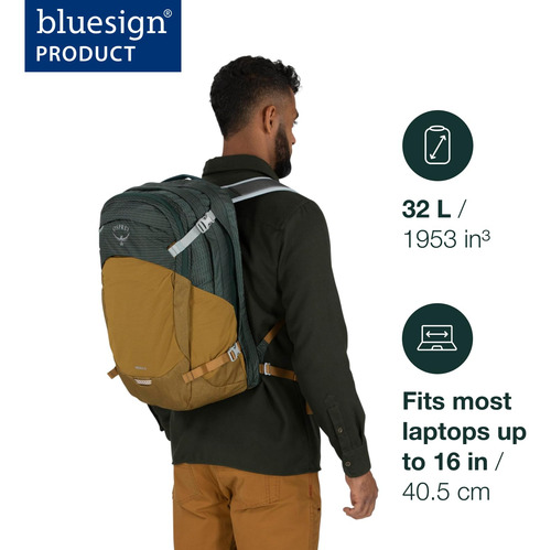 Mochila Osprey Nebula Commuter Tungsten Soundwave/grey Heat