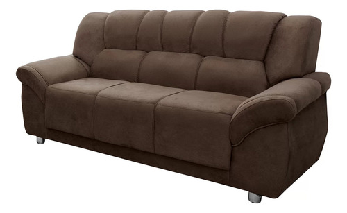Sofá 3 Lugares 184cm Cordoba Hellen Estofados Marrom