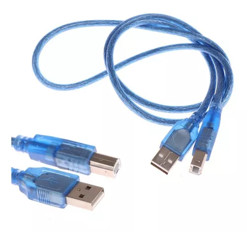 Cable Para Impresora Escaner USB 2.0 1.5 Metros Siliconado Azul