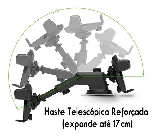 Suporte Celular Carro Veicular Trava Automática Anti Queda